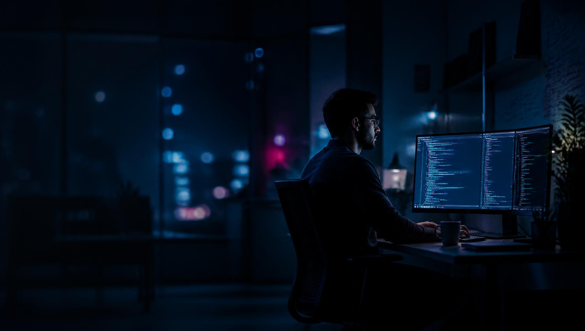 Profissional analisando canais digitais de atendimento